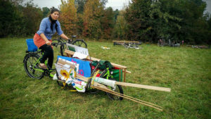 Lastenrad am Klimacamp Wien, 1. Oktober 2016