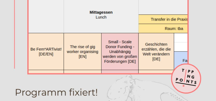 Tipping Points #9 – 20 Workshops warten auf dich!